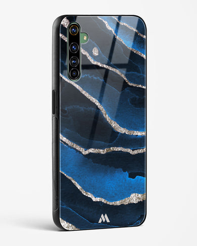 Shimmering Sands Blue Marble Glass Case Phone Cover (Realme)