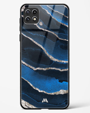 Shimmering Sands Blue Marble Glass Case Phone Cover-(Samsung)