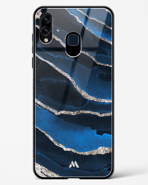 Shimmering Sands Blue Marble Glass Case Phone Cover-(Samsung)