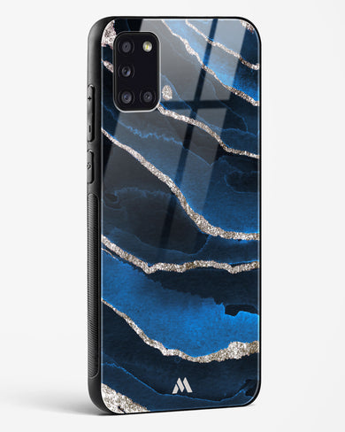 Shimmering Sands Blue Marble Glass Case Phone Cover-(Samsung)