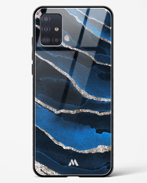 Shimmering Sands Blue Marble Glass Case Phone Cover-(Samsung)