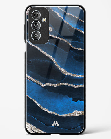 Shimmering Sands Blue Marble Glass Case Phone Cover-(Samsung)