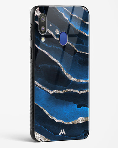 Shimmering Sands Blue Marble Glass Case Phone Cover-(Samsung)