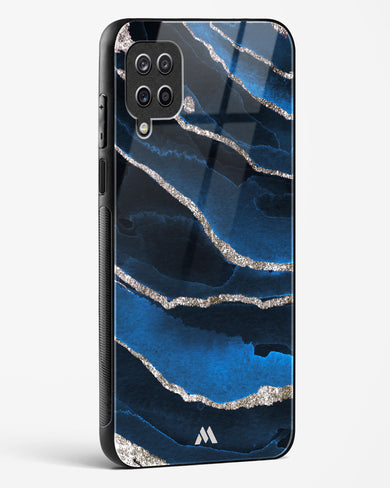 Shimmering Sands Blue Marble Glass Case Phone Cover-(Samsung)