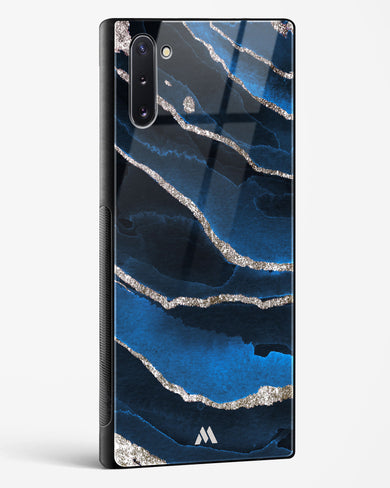 Shimmering Sands Blue Marble Glass Case Phone Cover-(Samsung)