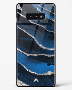 Shimmering Sands Blue Marble Glass Case Phone Cover-(Samsung)