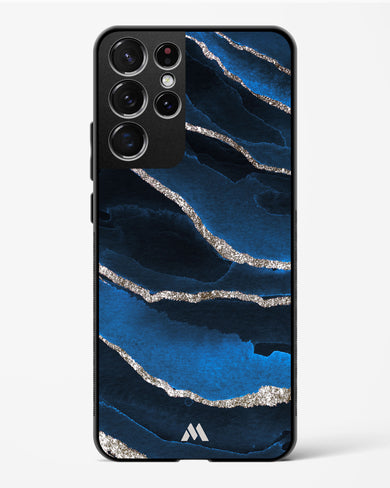 Shimmering Sands Blue Marble Glass Case Phone Cover (Samsung)