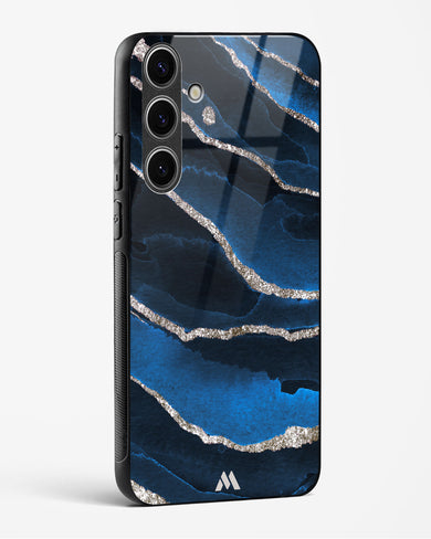 Shimmering Sands Blue Marble Glass Case Phone Cover-(Samsung)