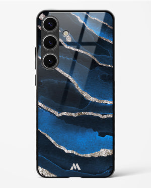 Shimmering Sands Blue Marble Glass Case Phone Cover-(Samsung)