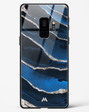 Shimmering Sands Blue Marble Glass Case Phone Cover-(Samsung)
