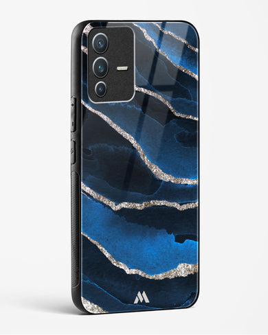 Shimmering Sands Blue Marble Glass Case Phone Cover-(Vivo)