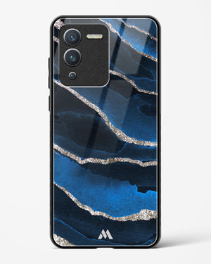 Shimmering Sands Blue Marble Glass Case Phone Cover-(Vivo)