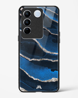 Shimmering Sands Blue Marble Glass Case Phone Cover-(Vivo)