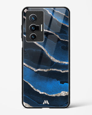 Shimmering Sands Blue Marble Glass Case Phone Cover-(Vivo)