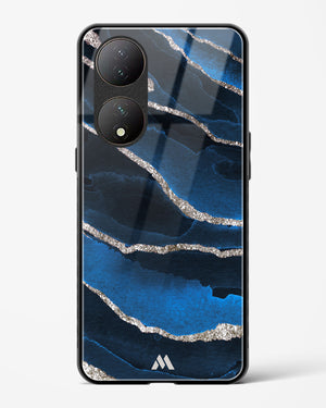 Shimmering Sands Blue Marble Glass Case Phone Cover-(Vivo)
