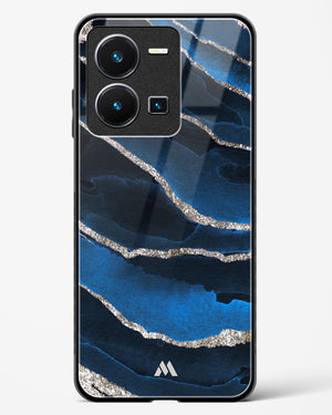 Shimmering Sands Blue Marble Glass Case Phone Cover-(Vivo)