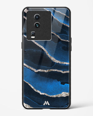 Shimmering Sands Blue Marble Glass Case Phone Cover-(Vivo)