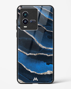 Shimmering Sands Blue Marble Glass Case Phone Cover-(Vivo)