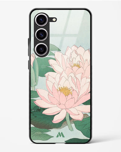 Water Lily [Ohara Koson] Glass Case Phone Cover (Samsung)