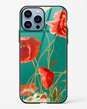Vintage Poppy Field Glass Case Phone Cover (Apple)