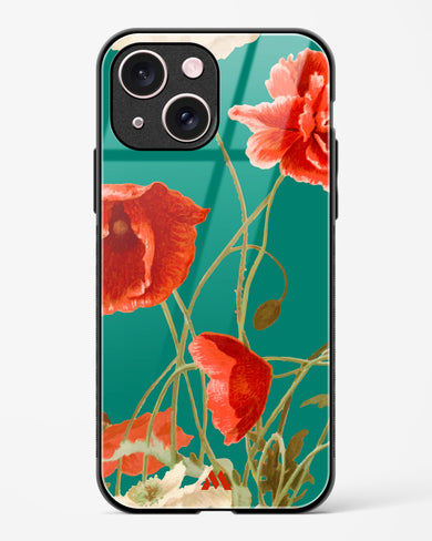 Vintage Poppy Field Glass Case Phone Cover-(Apple)