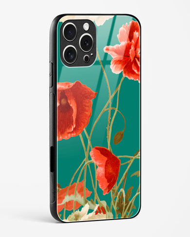 Vintage Poppy Field Glass Case Phone Cover (Apple)