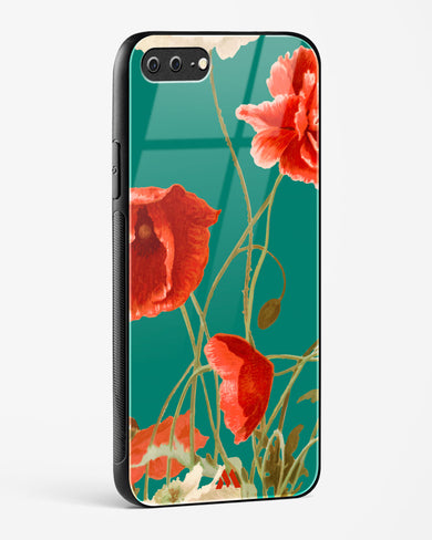Vintage Poppy Field Glass Case Phone Cover-(Apple)
