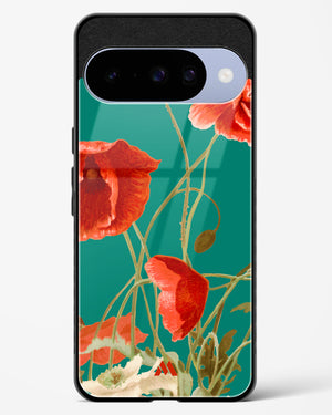 Vintage Poppy Field Glass Case Phone Cover (Google)