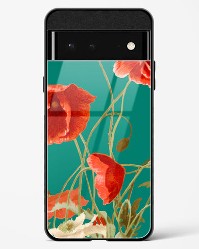 Vintage Poppy Field Glass Case Phone Cover (Google)