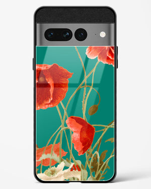 Vintage Poppy Field Glass Case Phone Cover (Google)