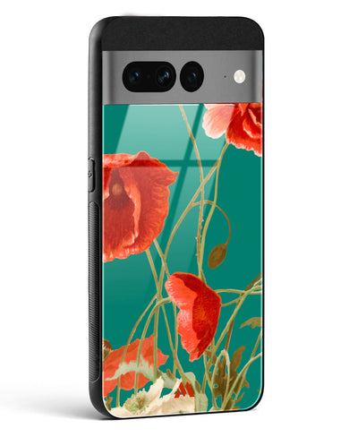 Vintage Poppy Field Glass Case Phone Cover (Google)