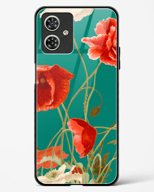 Vintage Poppy Field Glass Case Phone Cover (Motorola)