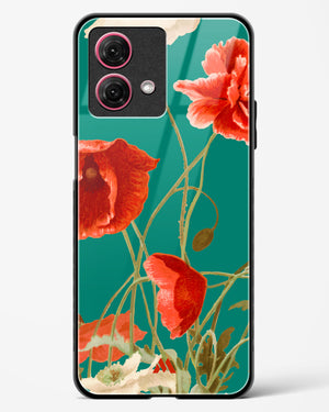 Vintage Poppy Field Glass Case Phone Cover (Motorola)
