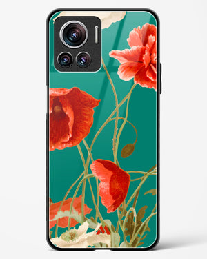 Vintage Poppy Field Glass Case Phone Cover (Motorola)