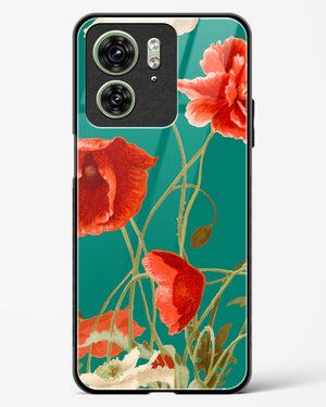 Vintage Poppy Field Glass Case Phone Cover (Motorola)