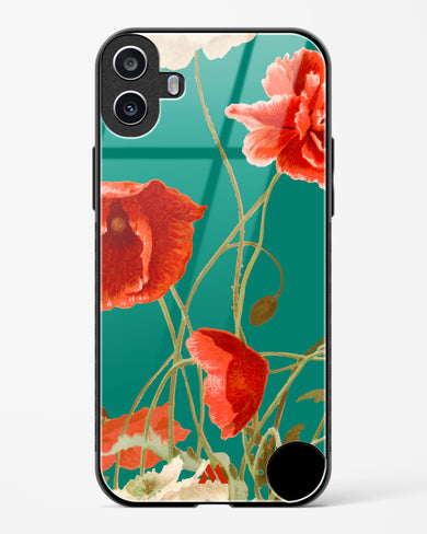 Vintage Poppy Field Glass Case Phone Cover (Nothing)