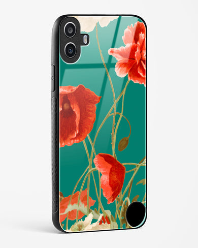 Vintage Poppy Field Glass Case Phone Cover (Nothing)
