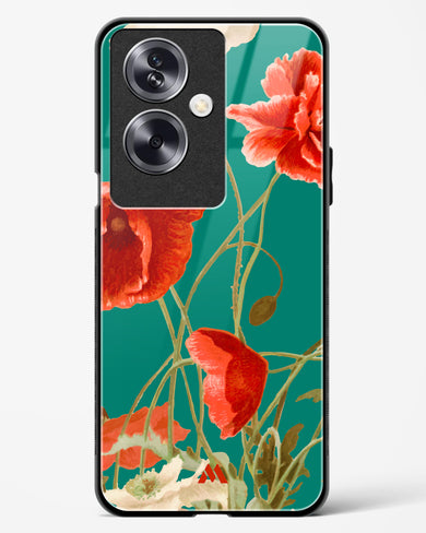 Vintage Poppy Field Glass Case Phone Cover-(Oppo)