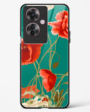 Vintage Poppy Field Glass Case Phone Cover (Oppo)