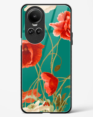 Vintage Poppy Field Glass Case Phone Cover (Oppo)