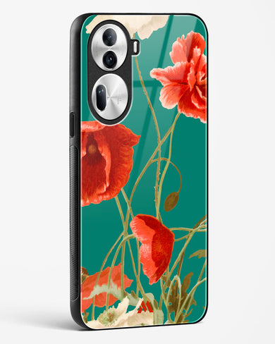 Vintage Poppy Field Glass Case Phone Cover (Oppo)
