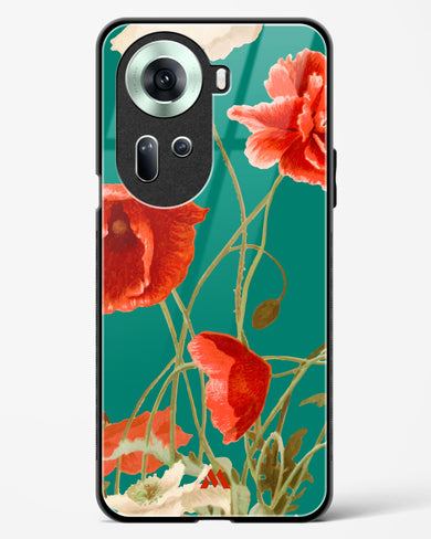 Vintage Poppy Field Glass Case Phone Cover (Oppo)