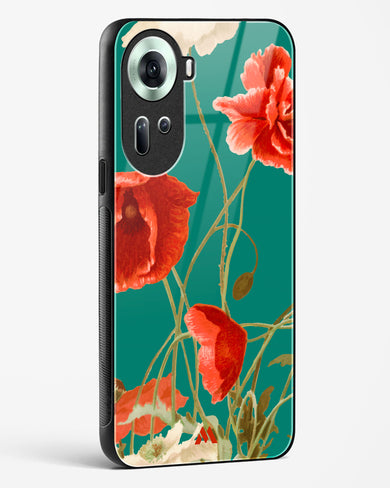 Vintage Poppy Field Glass Case Phone Cover (Oppo)