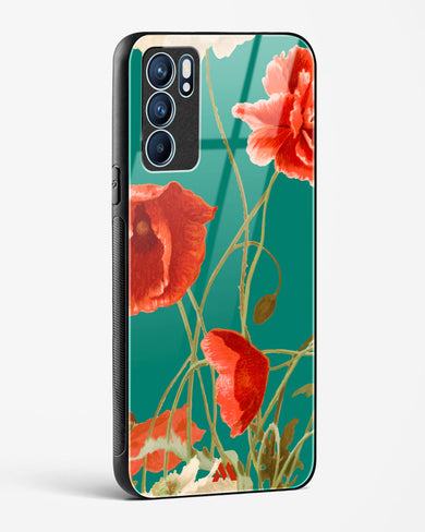 Vintage Poppy Field Glass Case Phone Cover (Oppo)