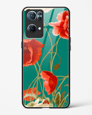Vintage Poppy Field Glass Case Phone Cover (Oppo)
