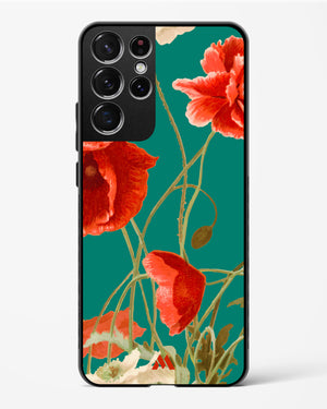 Vintage Poppy Field Glass Case Phone Cover (Samsung)