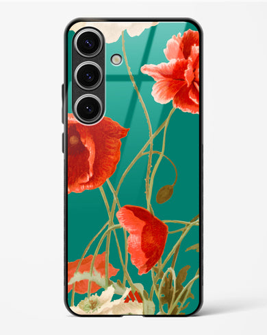 Vintage Poppy Field Glass Case Phone Cover (Samsung)