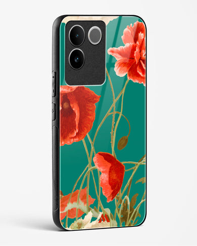 Vintage Poppy Field Glass Case Phone Cover (Vivo)
