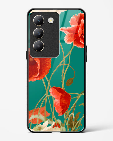 Vintage Poppy Field Glass Case Phone Cover (Vivo)