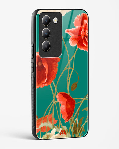 Vintage Poppy Field Glass Case Phone Cover (Vivo)